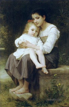  soeur Arte - La soeur ainee Realismo William Adolphe Bouguereau